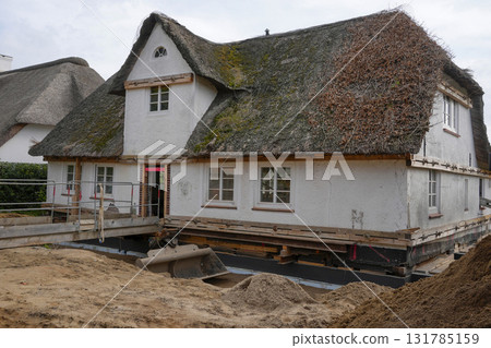 frisian house under renovation in Sylt Island Germany 131785159