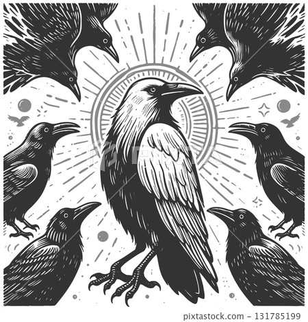 White Crow Among Black Crows Metaphor Concept 131785199