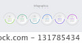 Infographic 6 options design elements for your business data. Vector Illustration. 131785434