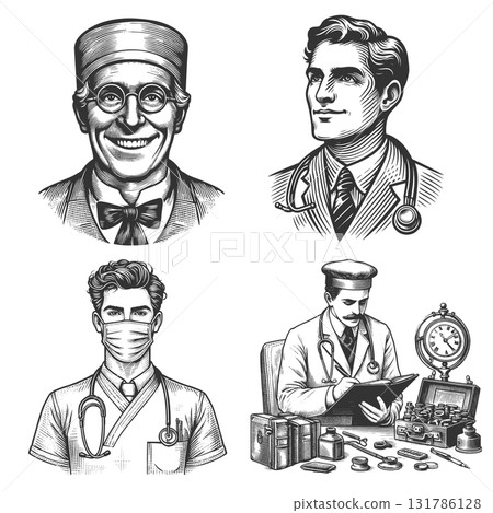 Medical Professionals and Doctors set raster Medical Professionals and Doctors set raster 131786128