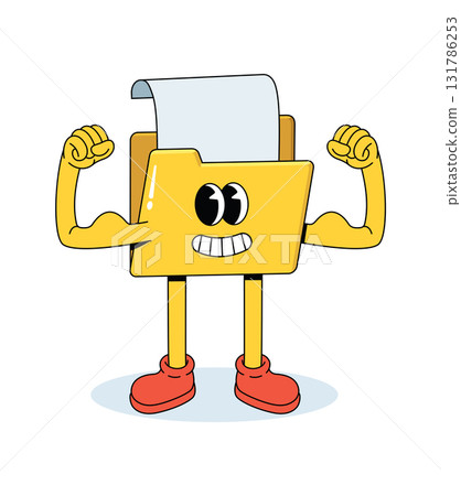 folder data strong groovy cartoon illustration folder data strong groovy cartoon illustration 131786253