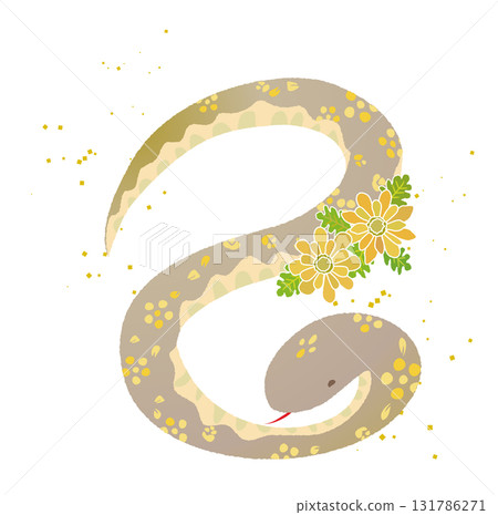 簡單的日式蛇花裝飾 131786271