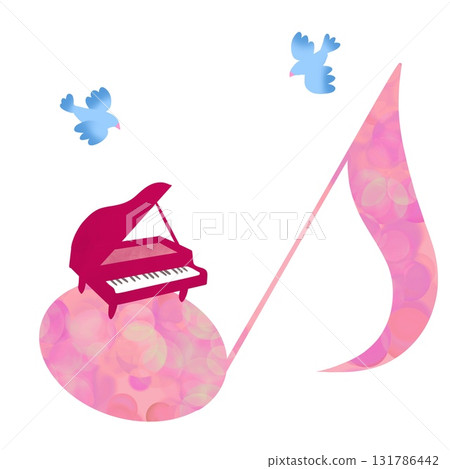 Musical notes and piano Musical notes and piano 131786442
