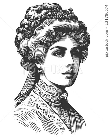 Elegant Austrian woman in vintage royal attire Elegant Austrian woman in vintage royal attire 131786574