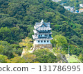 Aerial view of downtown Sumoto City from southeast of Sumoto Castle 131786995