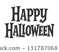 Happy Halloween typography vector illustration 131787068