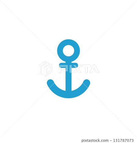 The anchor icon. The black silhouette of the anchor. An anchor is a device for holding a vessel in place. Vector illustration isolated on a white background for design and web. The anchor icon. The black silhouette of the anchor. An anchor is a device for holding a vessel in place. Vector illustration isolated on a white background for design and web. 131787073