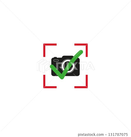 photo video recording allowed, digital camera allowed, round vector icon. eps10 131787075