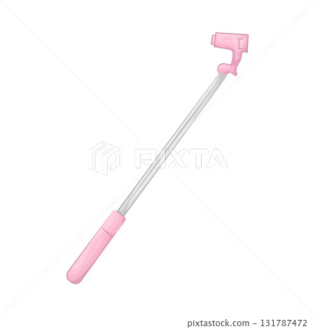Illustration of selfie stick  131787472