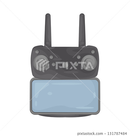 Illustration of drone controller Illustration of drone controller 131787484