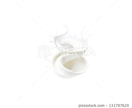 Healthy fresh milk on white background Healthy fresh milk on white background 131787620