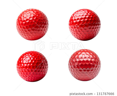 Colorful golf balls on a white background Colorful golf balls on a white background 131787666