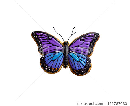 Monarch butterfly on white background 131787680