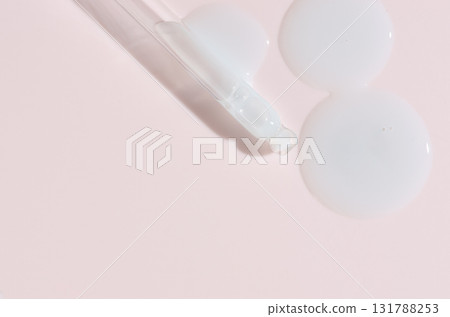 White cosmetic product. Face serum or cleanser gel or body moisturizing gel. Copy space White cosmetic product. Face serum or cleanser gel or body moisturizing gel. Copy space 131788253
