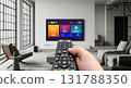 Watching TV, VOD service on TV. 131788350