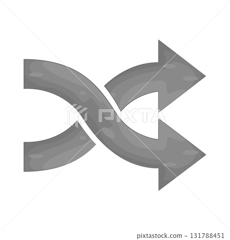 Illustration of shuffle arrow  131788451