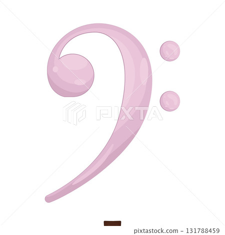 Illustration of bass clef 131788459
