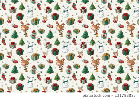 Christmas seamless pattern background pattern 131788853