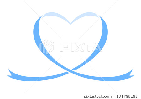 Heart-shaped ribbon, decoration material 131789185