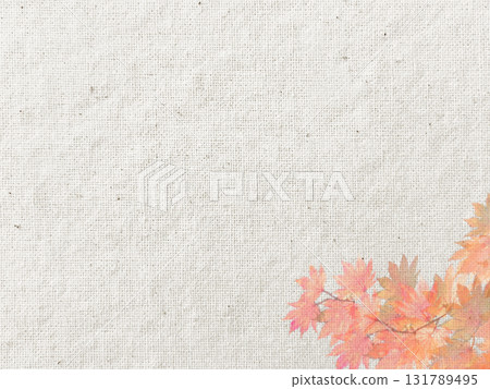 Background image 4 featuring autumn leaves on white cotton fabric Background image 4 featuring autumn leaves on white cotton fabric 131789495
