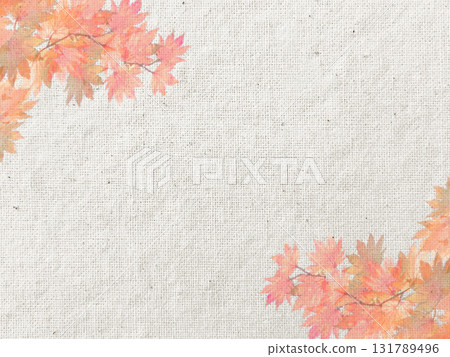 Background image 5 featuring autumn leaves on white cotton fabric Background image 5 featuring autumn leaves on white cotton fabric 131789496