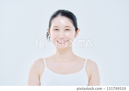A beautiful woman with skin 131789520