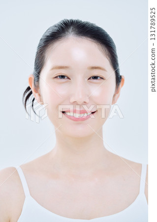 A beautiful woman with skin 131789525