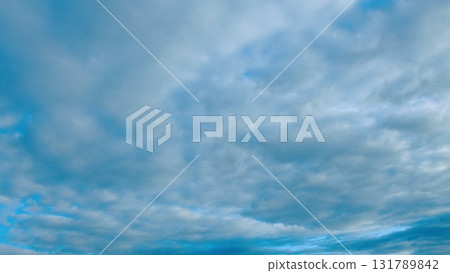 The Beautiful Serene Sky with Soft Clouds Captured in a Peaceful Tranquil Atmosphere 131789842