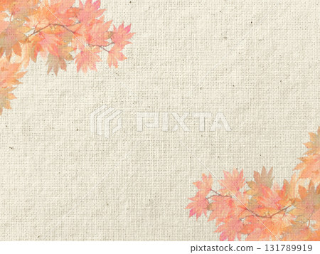 Background image 5 featuring autumn leaves on off-white cotton fabric Background image 5 featuring autumn leaves on off-white cotton fabric 131789919