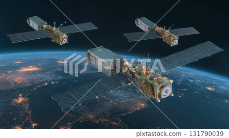 Digital background inspired by space development and satellite communication networks Digital background inspired by space development and satellite communication networks 131790039