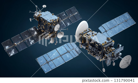 受太空發展和衛星通訊網路啟發的數位背景 受太空發展和衛星通訊網路啟發的數位背景 131790041