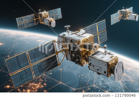 Digital background inspired by space development and satellite communication networks Digital background inspired by space development and satellite communication networks 131790046