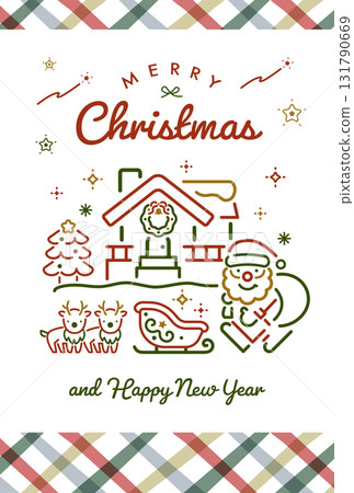 聖誕節垂直插圖設計：非常適合卡片、明信片模板和海報廣告材料 131790669
