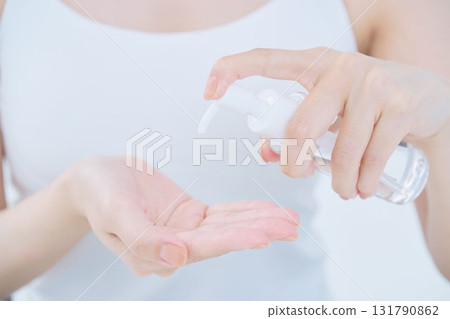 A young woman doing skin care 131790862