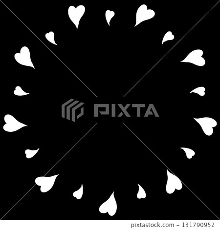 Cute white heart background material 131790952