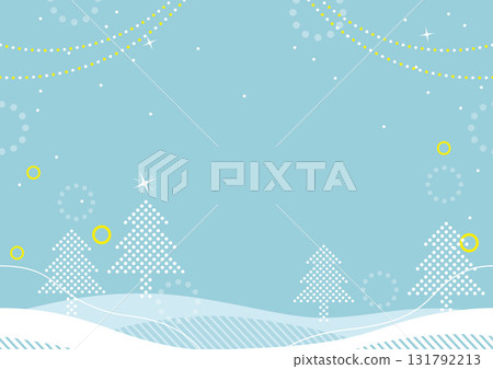 Seamless snowy forest background illustration 131792213