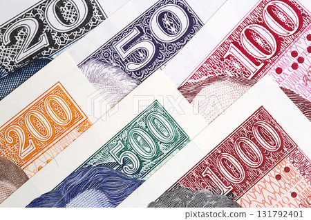 Cuban money - peso a background 131792401