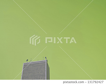 建築和天空。池袋。油畫風格的照片。 131792427