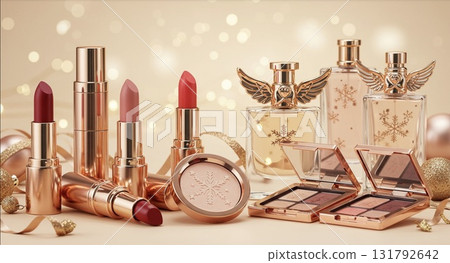 華麗的粉紅聖誕禮品套裝 131792642