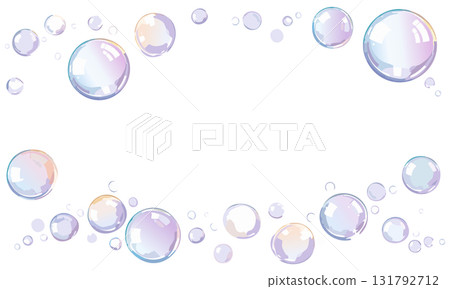 美麗閃閃發光的肥皂泡框架 131792712