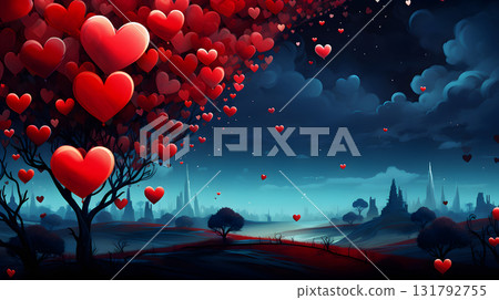 valentines day background, neural network generated image 131792755