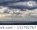 Offshore wind farm under a heavy sky 131792767