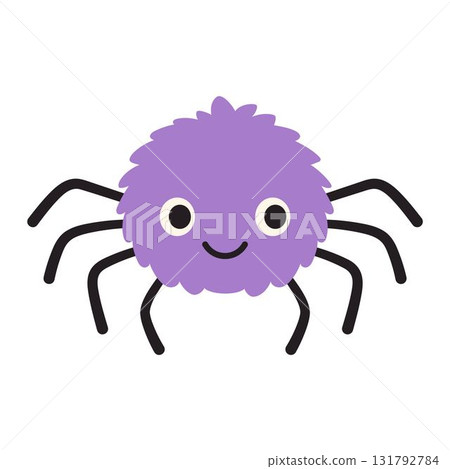 halloween cute spider, flat style 131792784