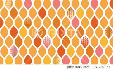 秋天色彩的斯堪的納維亞風格圖案背景 秋天色彩的斯堪的納維亞風格圖案背景 131792967