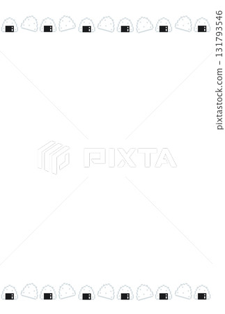 Onigiri pixel frame illustration 131793546