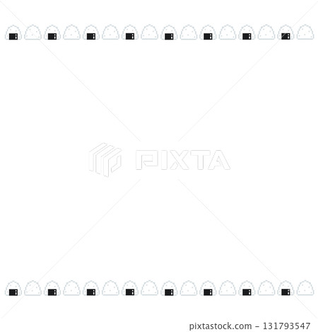 Onigiri pixel frame illustration 131793547