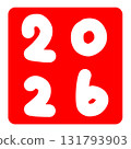 2026 年的可愛郵票。 131793903
