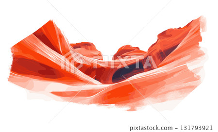 Antelope Canyon. Antelope Canyon hand drawn watercolor illustration Antelope Canyon. Antelope Canyon hand drawn watercolor illustration 131793921