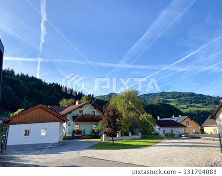 Picturesque Village in the Heart of Scenic European Mountains Picturesque Village in the Heart of Scenic European Mountains 131794083