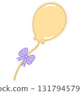 Party sticker collection set. Cute pastel colors. Can be used for card, invitation, border. Isolated illustration of birthday, elements like gift, cake, balloon, hand drawn cartoon illustration. 131794579